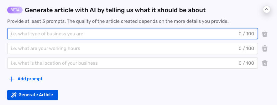 a screenshot from the text editor in knowledgebase app