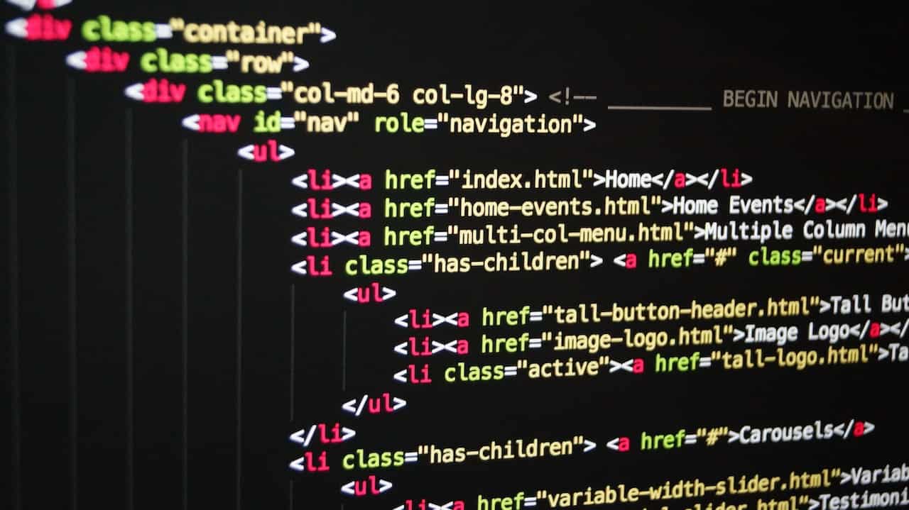 an image of code on a laptop